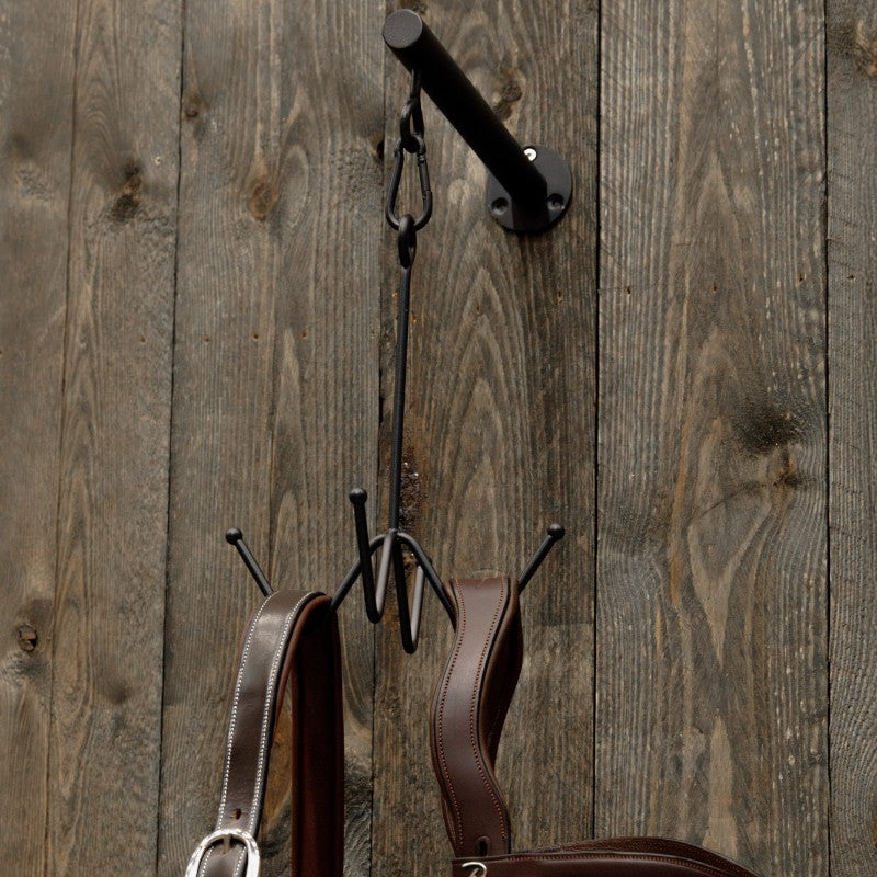 Grooming Deluxe - Porte-bridon mural 4 branches noir | - Ohlala