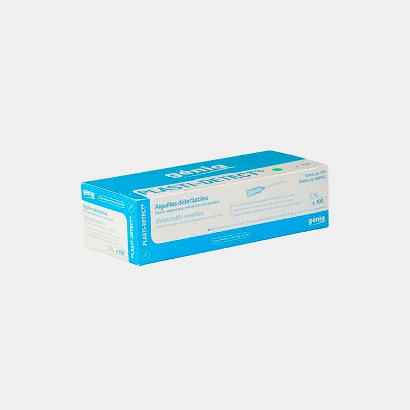 Genia - Aiguilles hypodermiques détectables stériles à usage unique Plasti-Detec 1.3 mm | - Ohlala