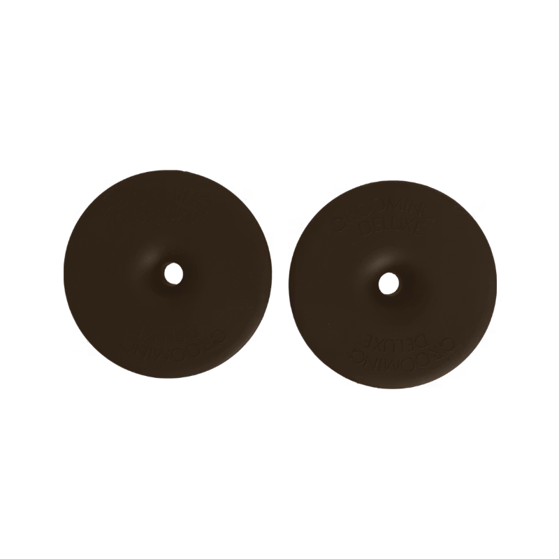 Grooming Deluxe - Rondelles de mors en silicone petit trou marron (x2) | - Ohlala