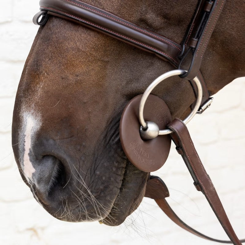 Grooming Deluxe - Rondelles de mors en silicone petit trou marron (x2) | - Ohlala