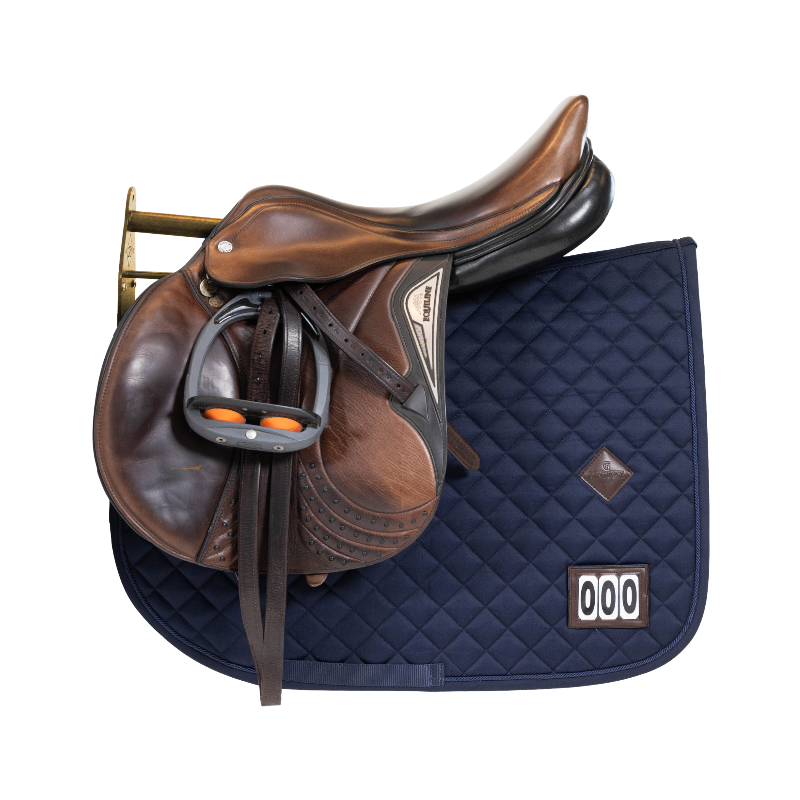 Grooming Deluxe - Porte-selle avec support tapis métal or | - Ohlala