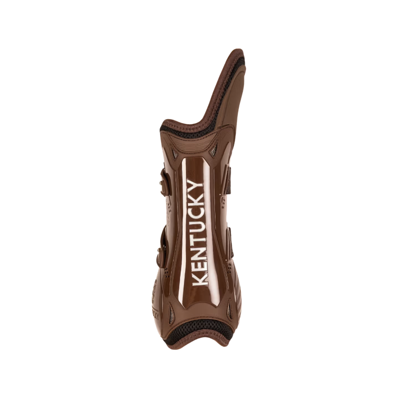 Kentucky Horsewear - Guêtres Elastic protection genoux marron