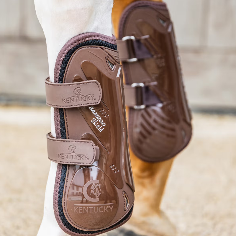 Kentucky Horsewear - Guêtres à velcro Bambou marron