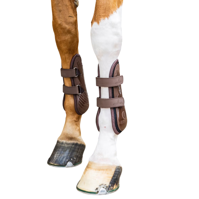 Kentucky Horsewear - Guêtres à velcro Bambou marron