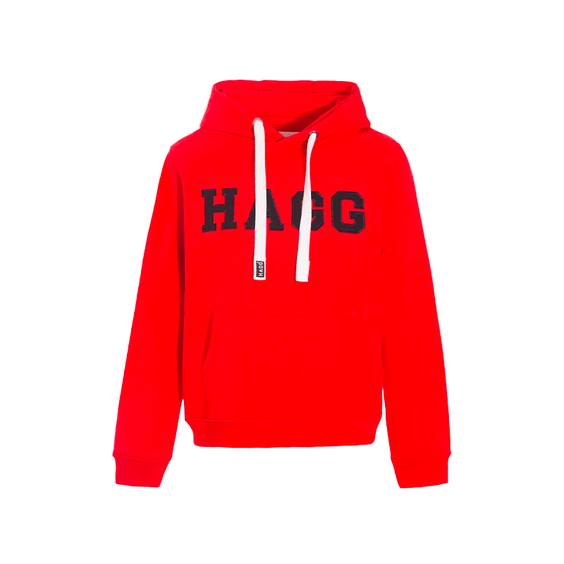 Hagg - Sweat hoodie à capuche rouge | - Ohlala