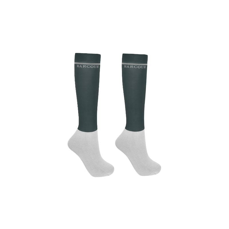 Harcour - Chaussettes d'équitation Vaya kaki (x2)