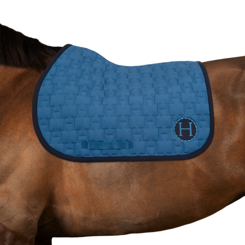 Harcour - Tapis de selle Salva blue steel