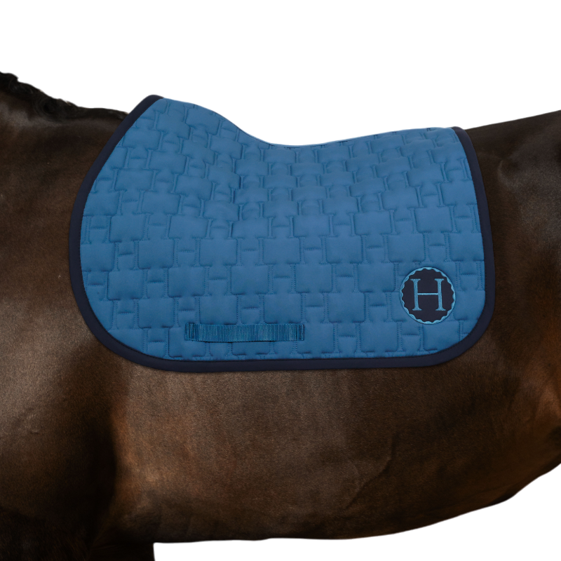 Harcour - Tapis de selle Salva blue steel