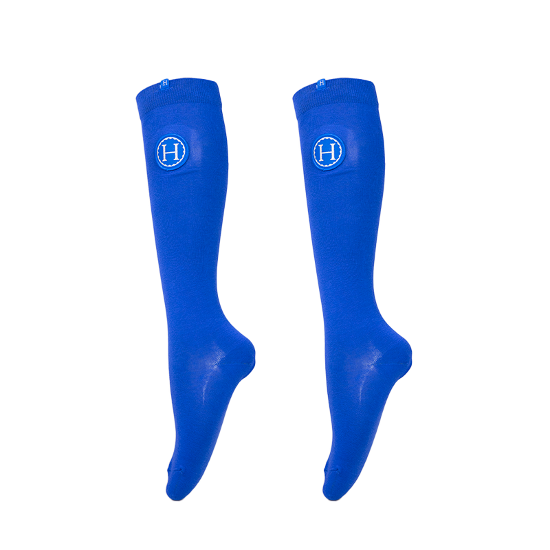 Harcour - Chaussettes d'équitation Sorel jouy/ bleu électrique/ marine (x3) | - Ohlala