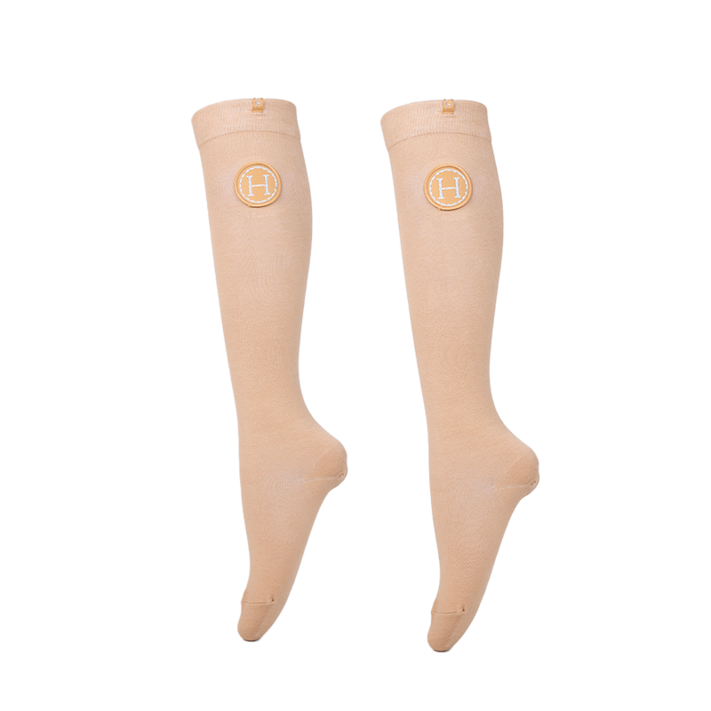 Harcour - Chaussettes d'équitation Sorel jouy/ sable/ rose (x3) | - Ohlala