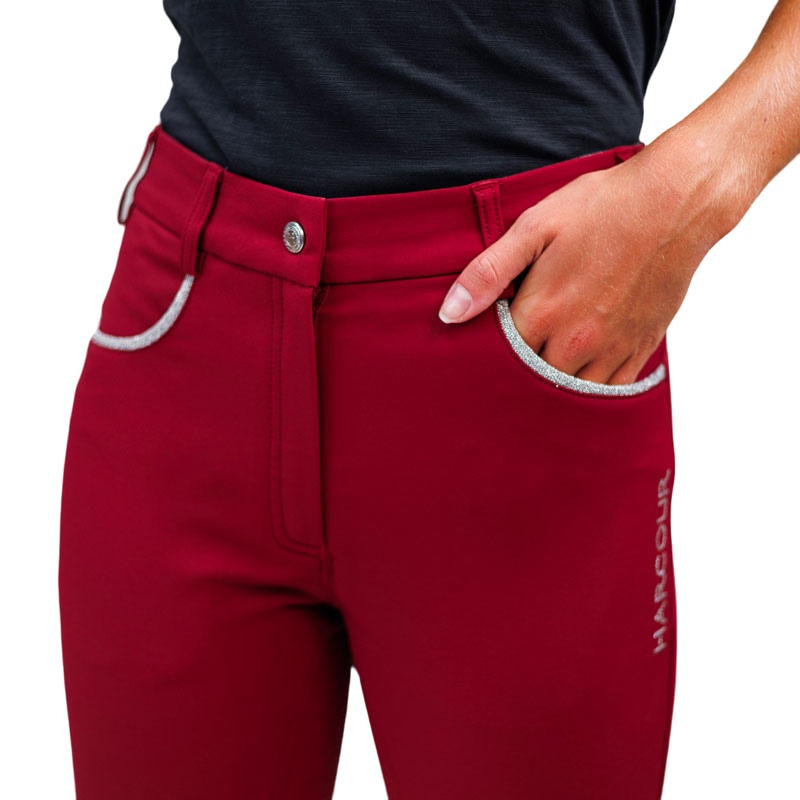 Harcour - Women's full grip Boogie riding pants ruby ​​red