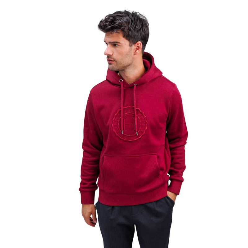 Harcour - Sweat à capuche unisexe Samy rouge rubis