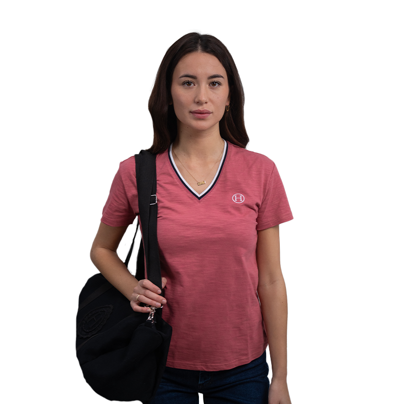 Harcour - T-shirt manches courtes femme Telav vieux rose | - Ohlala