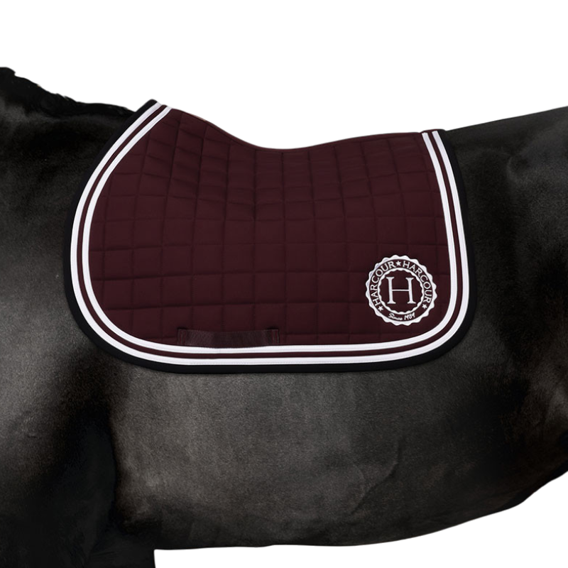Harcour - Tapis de selle Soft aubergine | - Ohlala
