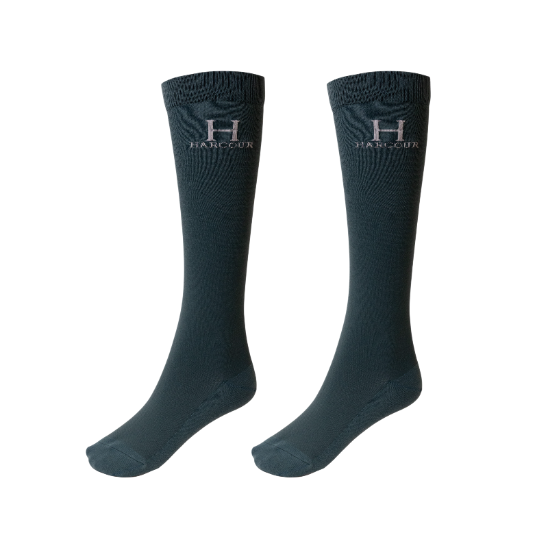 Harcour - Chaussettes d'équitation Badminton paon (x2) | - Ohlala