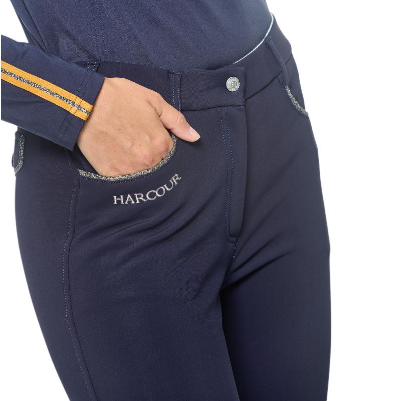 Harcour - Pantalon d'équitation polaire femme Jaipur marine | - Ohlala