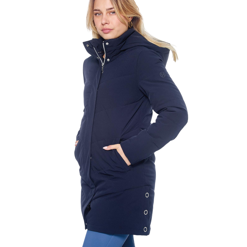 Harcour - Parka longue femme Pich marine | - Ohlala