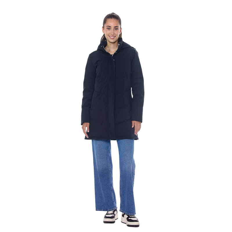Harcour - Parka longue femme Pich noir | - Ohlala