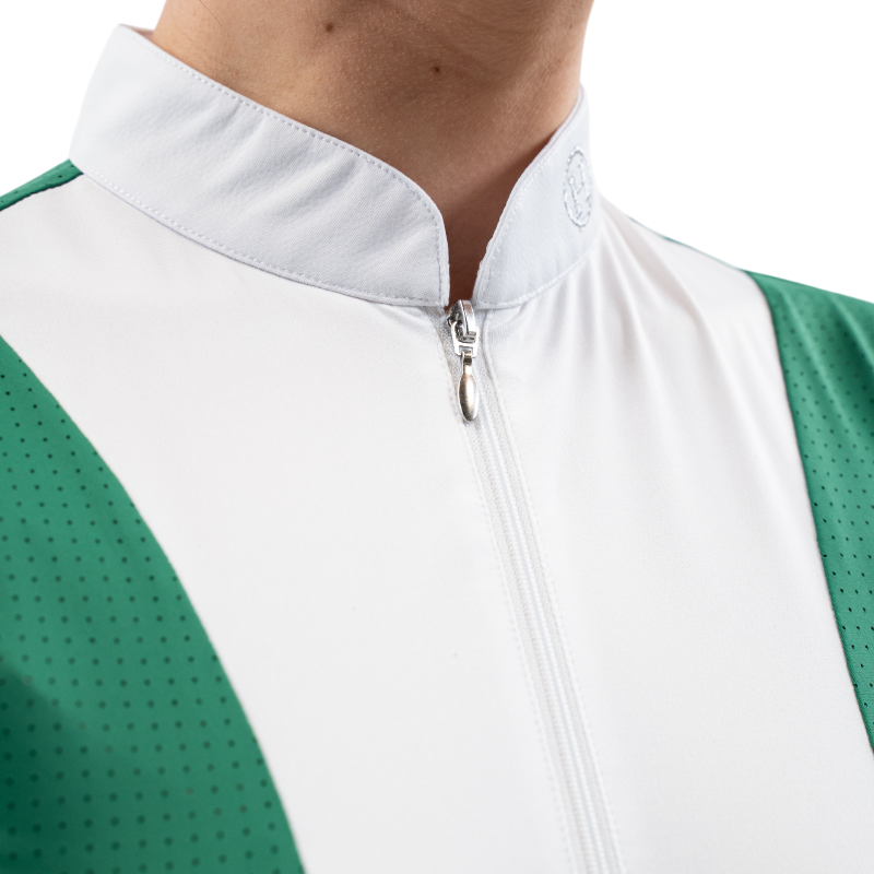 Harcour - Polo de concours manches courtes femme Paris emerald green | - Ohlala