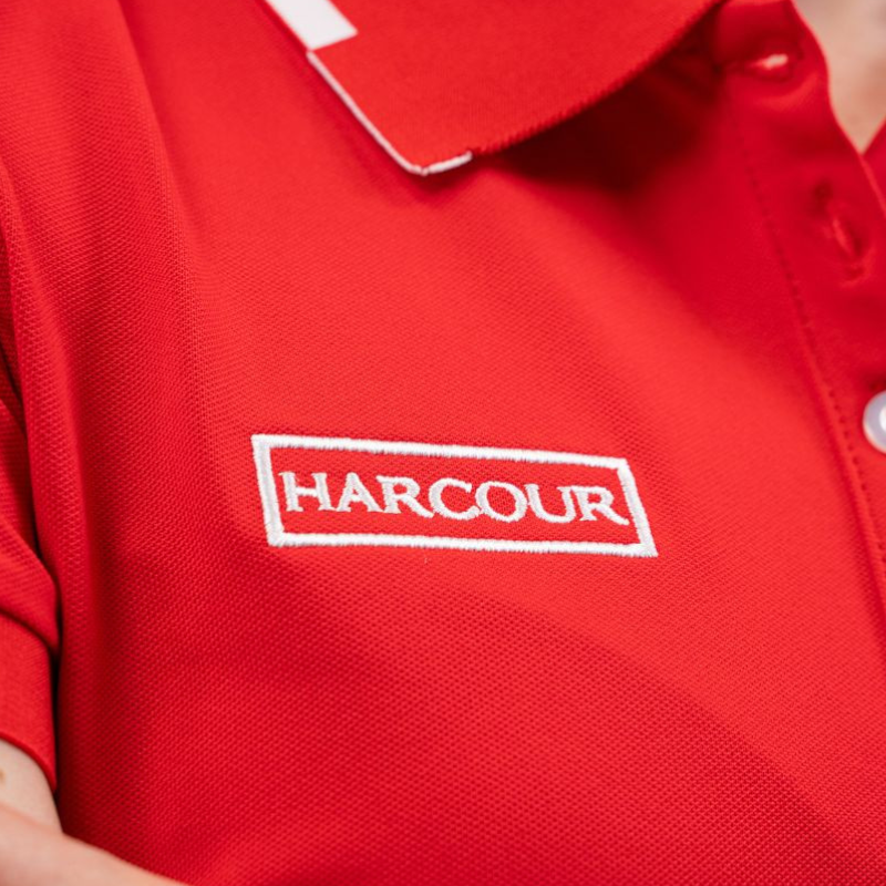 Harcour - Polo manches courtes femme Swiss Equestrian Friends Douve rouge | - Ohlala