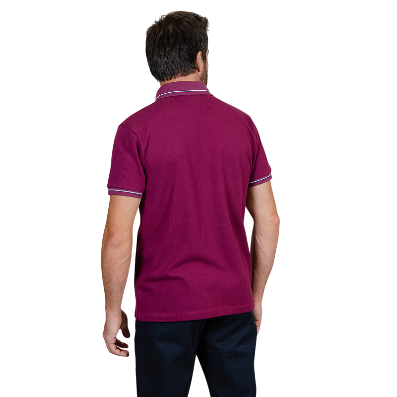 Harcour - Polo manches courtes homme Pampelonne violine | - Ohlala