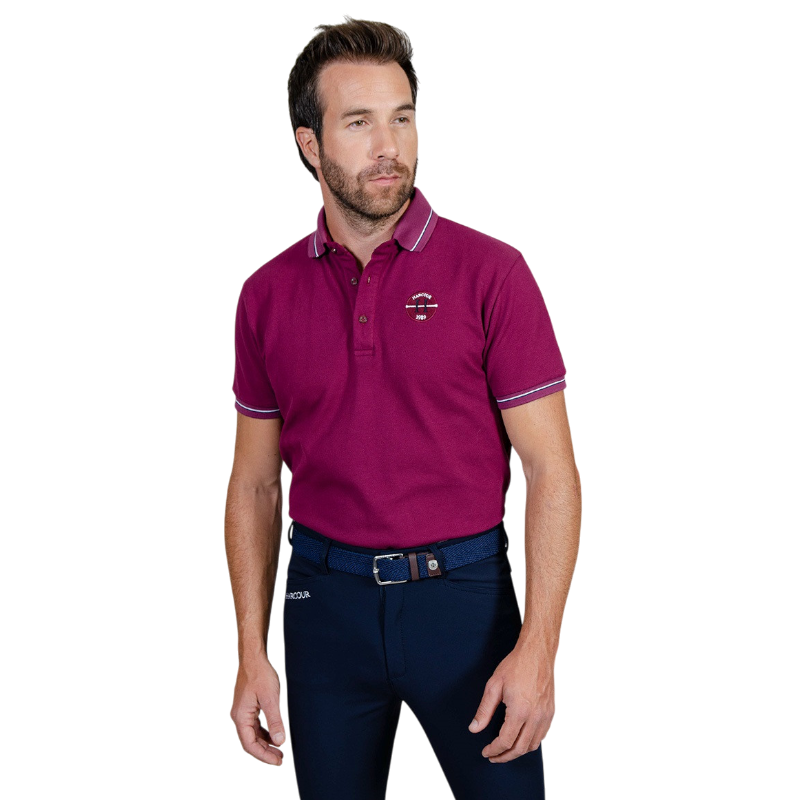 Harcour - Polo manches courtes homme Pampelonne violine | - Ohlala