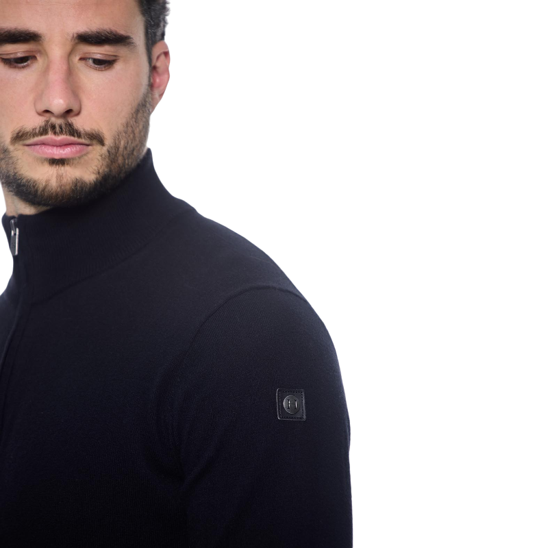 Harcour - Pull manches longues homme Parmo noir | - Ohlala