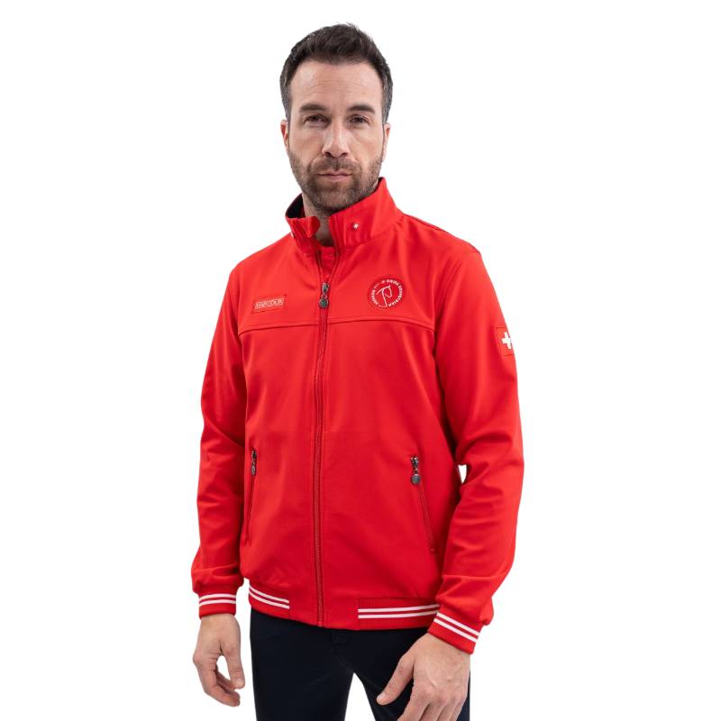 Harcour - Veste manches longues unisexe Swiss Equestrian Friends Menthue rouge | - Ohlala