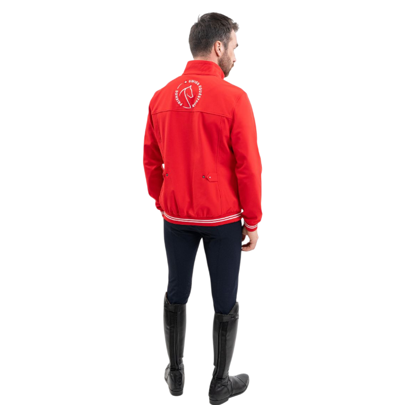 Harcour - Veste manches longues unisexe Swiss Equestrian Friends Menthue rouge | - Ohlala
