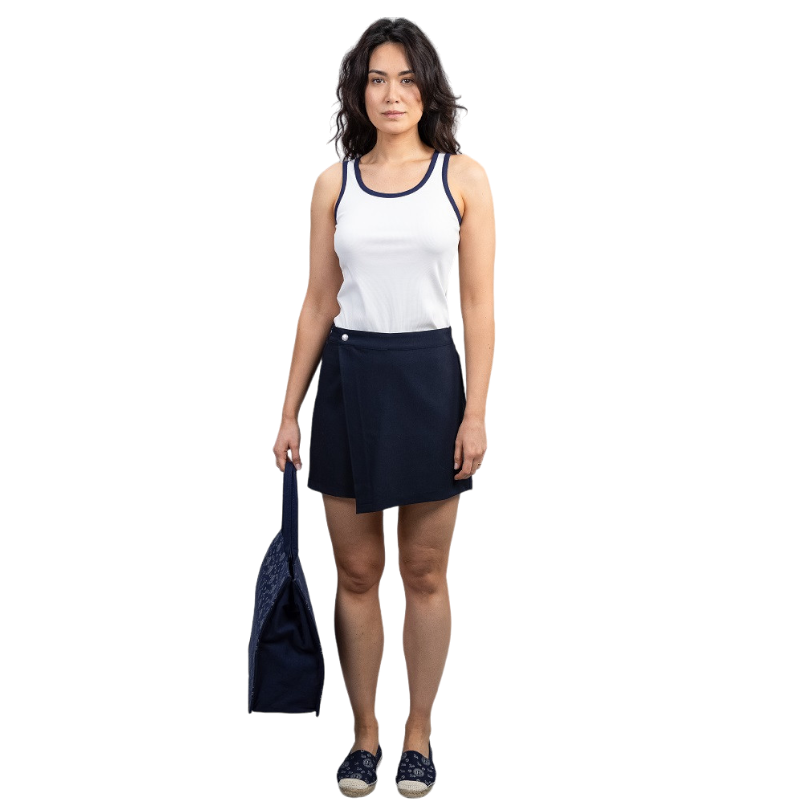 Harcour - Jupe short femme Skafa marine | - Ohlala