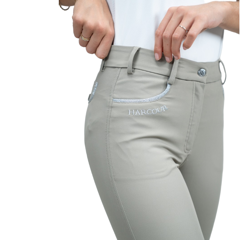 Harcour - Pantalon d'équitation femme fix system grip Jaltika beige