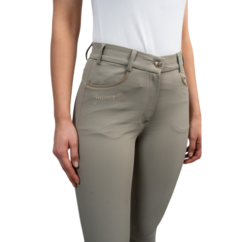 Harcour - Pantalon d'équitation femme Jaltika beige/ light gold