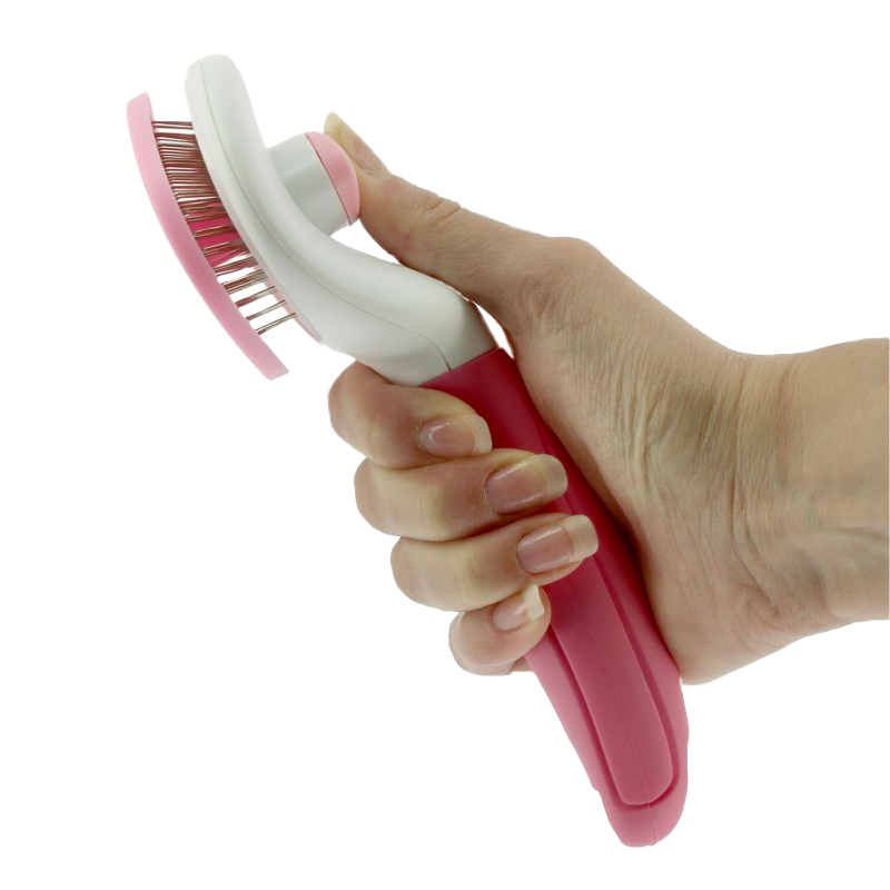 Hippotonic - Brosse toilettage Autonet rose | - Ohlala