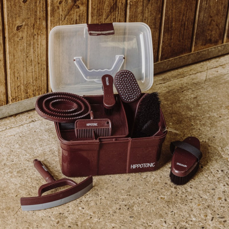 Hippotonic - Coffre de pansage pailleté bordeaux | - Ohlala