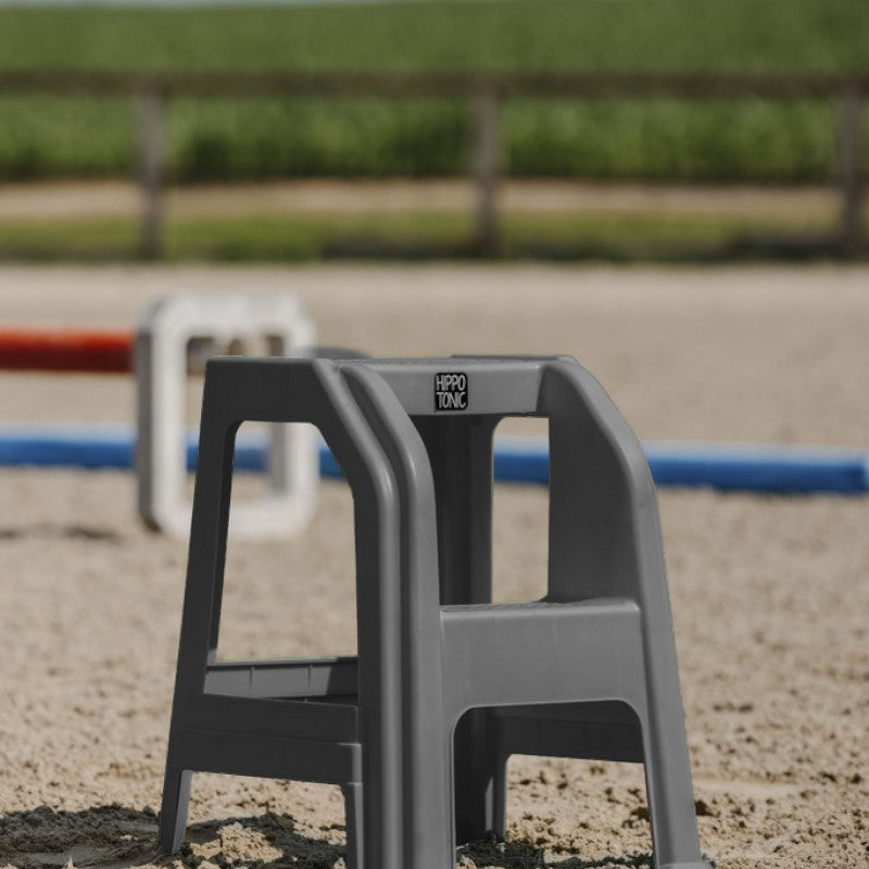 Hippotonic - Montoir 2 marches gris | - Ohlala