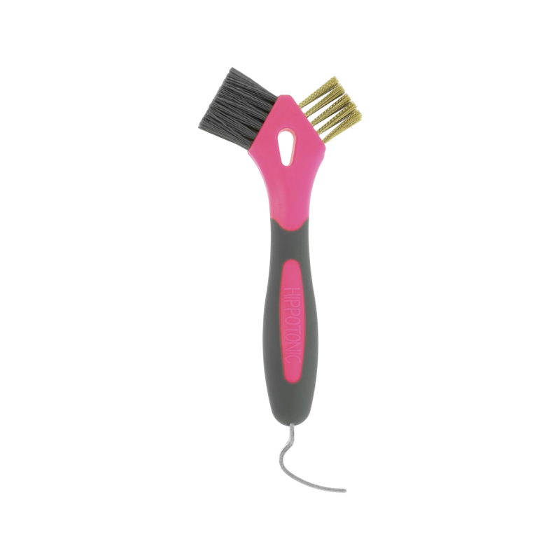 Hippotonic - Cure pied brosse métal 3 en 1 rose | - Ohlala