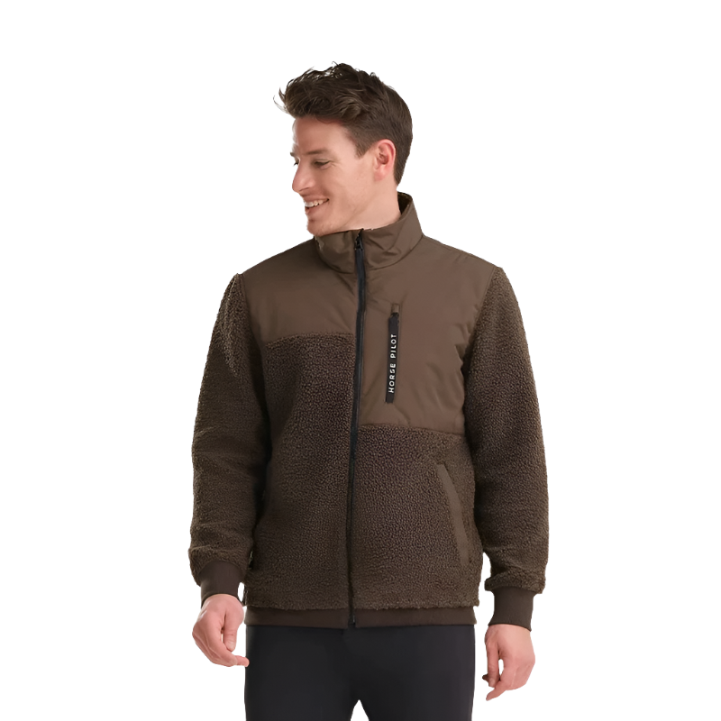 Horse Pilot - Veste homme Sherpa marron