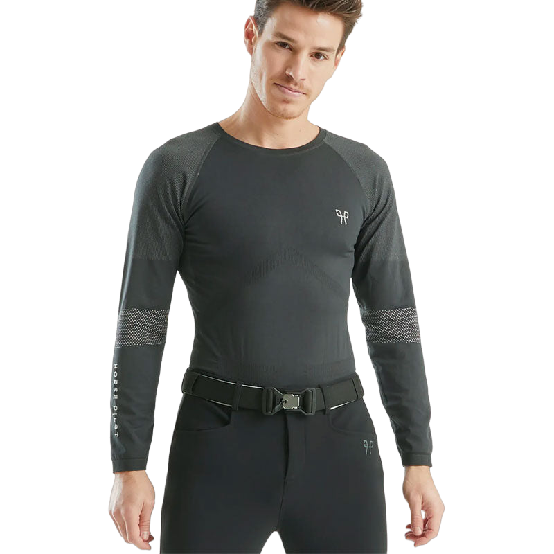 Horse Pilot - Baselayer homme Optimax gris | - Ohlala