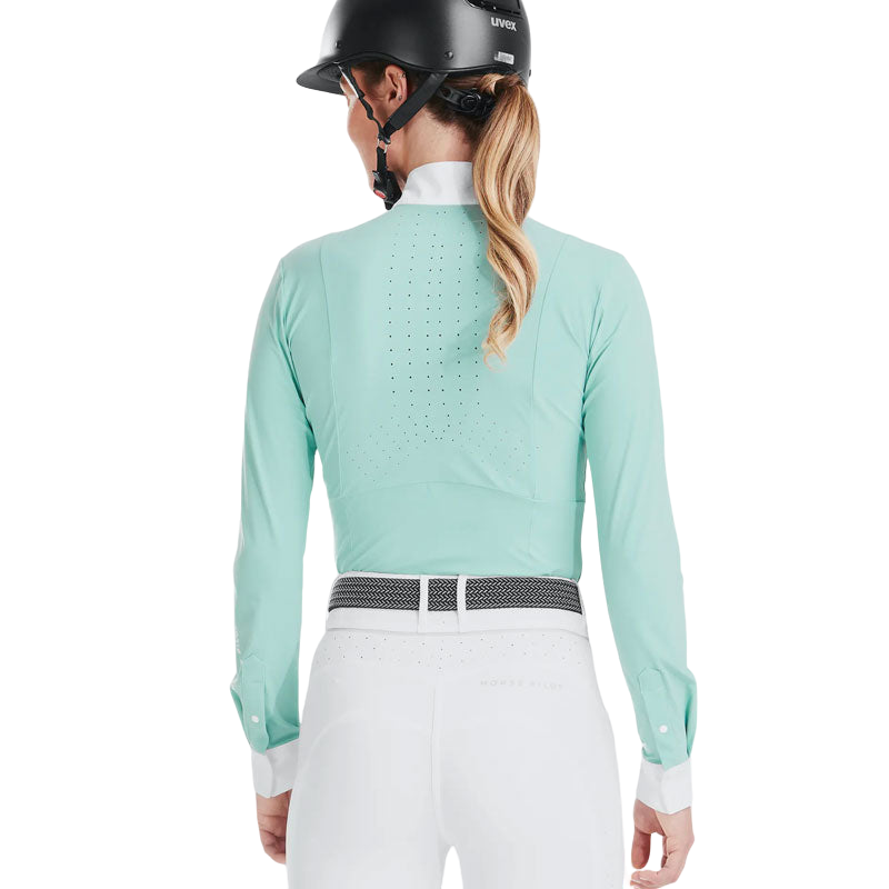 Horse Pilot - Chemise manches longues femme Monica vert d'eau