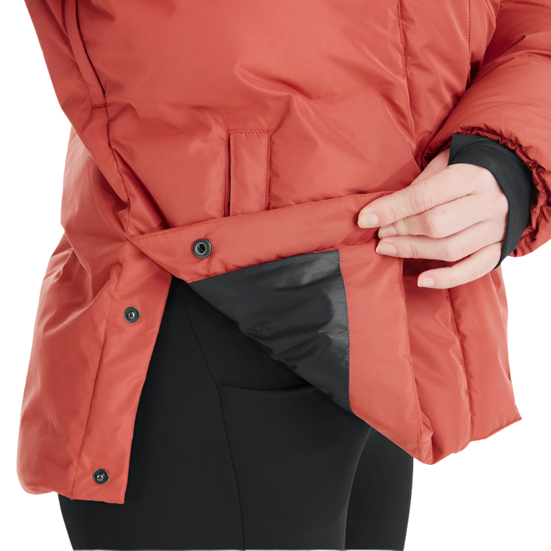 Horse Pilot - Women's long-sleeved down jacket Fahrenheit terracotta