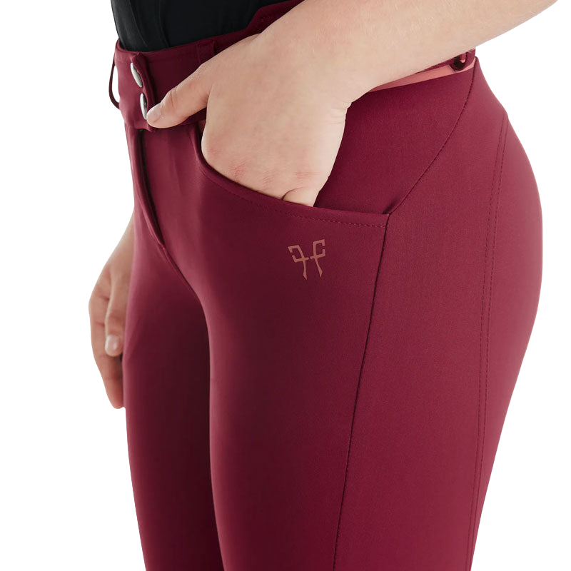 Horse Pilot - Pantalon d'équitation fille X-Design bordeaux