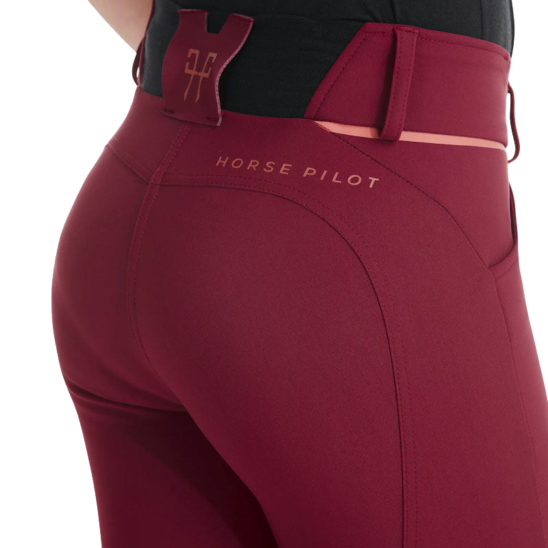 Horse Pilot - Pantalon d'équitation fille X-Design bordeaux