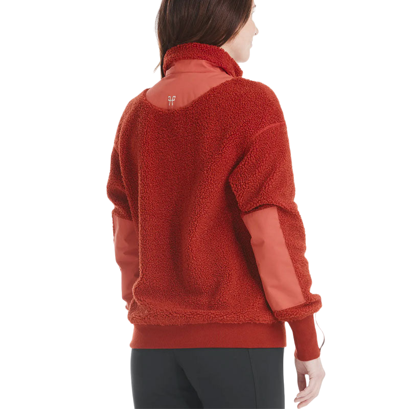 Horse Pilot - Sherpa terracotta women's long-sleeved sweater