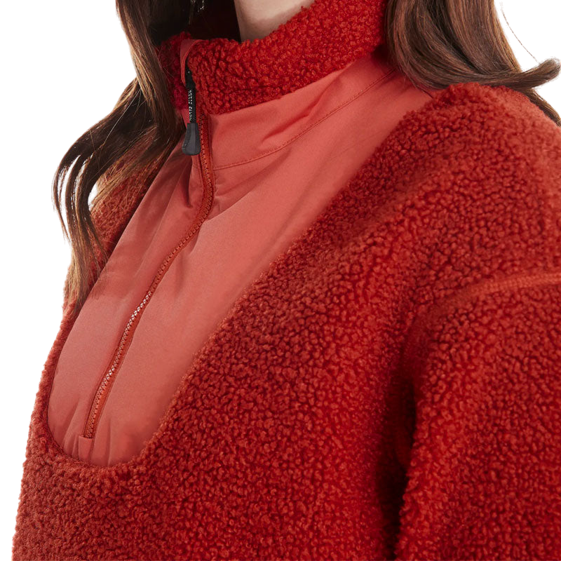 Horse Pilot - Sherpa terracotta women's long-sleeved sweater