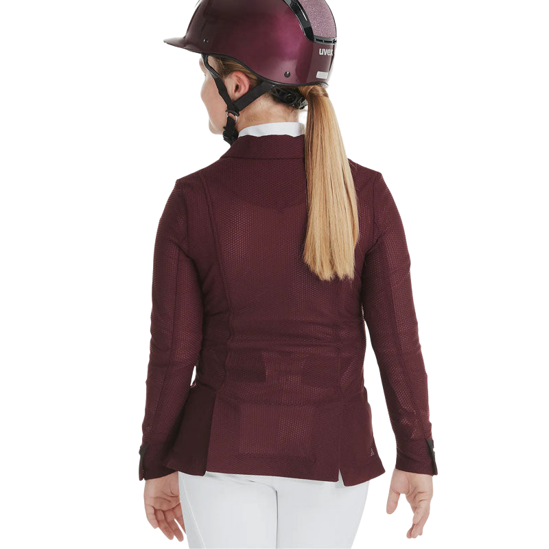 Horse Pilot - Veste de concours fille Aeromesh bordeaux