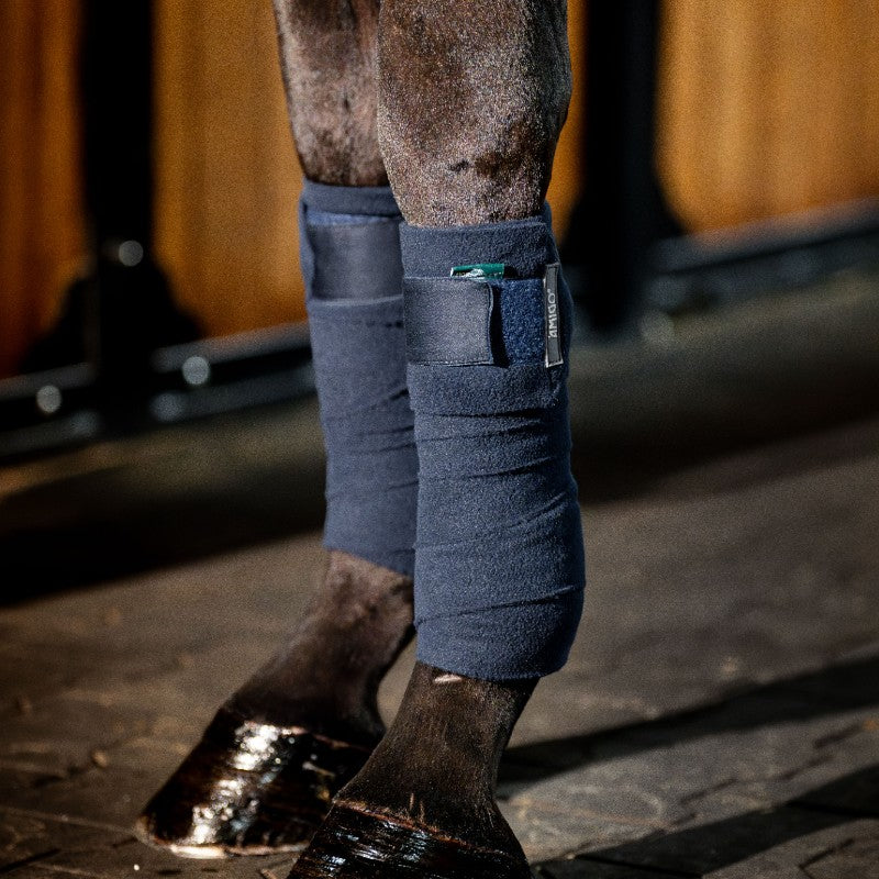 Horseware - Bandes de polo Amigo Fleece marine (x4) | - Ohlala