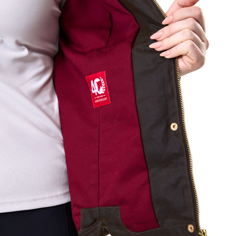 Horseware - Blouson manches longues femme 40 Year Wax heritage bay/ rambo green | - Ohlala