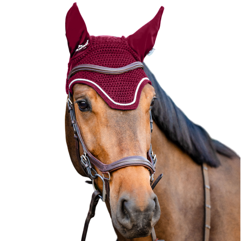 Horseware - Bonnet pour chevaux Signature bordeaux