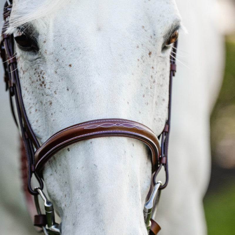 Horseware - Bridon Cavesson Hunter Pony avec rênes dark tan | - Ohlala