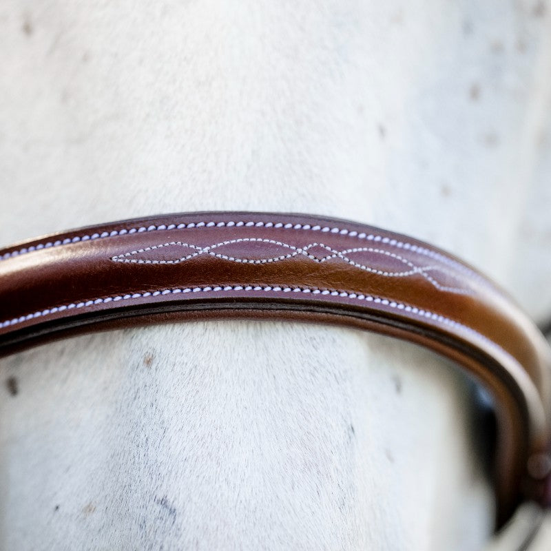 Horseware - Bridon Cavesson Hunter Pony avec rênes dark tan | - Ohlala